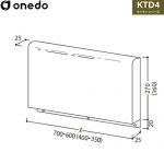 ワンド KTD4用 コンロ台 別売バックガード  【直送 配送地域限定品※地図確認要 時間指定・土日祝配送・代引不可】 ≪BG4-80-40≫