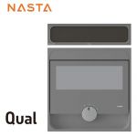 ナスタ メールボックス 大型郵便物対応 戸建郵便受箱(口金タイプ防滴型) Qual クオール 錠前:専用大型ダイヤル錠 大容量 首長さ:5cm ナスタガード 郵便ポスト ダークグレー×ブラック 【送料無料】≪KS-MAB2-05LK-DGB≫