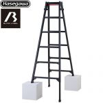 長谷川工業 はしご兼用脚立 RYZB 6段 はしご・脚立 ブラックレーベルシリーズ 最大使用質量：100kg  ブラック 【直送 代引・時間指定 不可】 ≪RYZB-18a≫