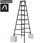 長谷川工業 伸縮脚立 RYZB 8段 はしご・脚立 ブラックレーベルシリーズ 最大使用質量：100kg  ブラック 【直送 代引・時間指定 不可】 ≪RYZB-24a≫