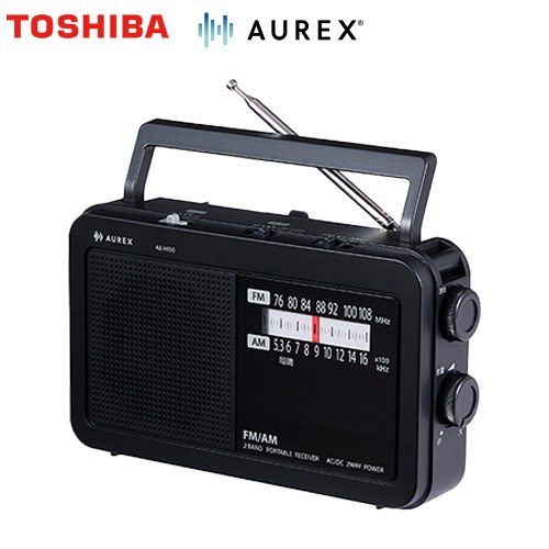 東芝 LEDライト付きホームラジオ AUREX オーディオ 声くっきり機能  ブラック 【メーカー直送品】【代引・日祝配送・時間指定 不可】 ≪AX-HR50(K)≫