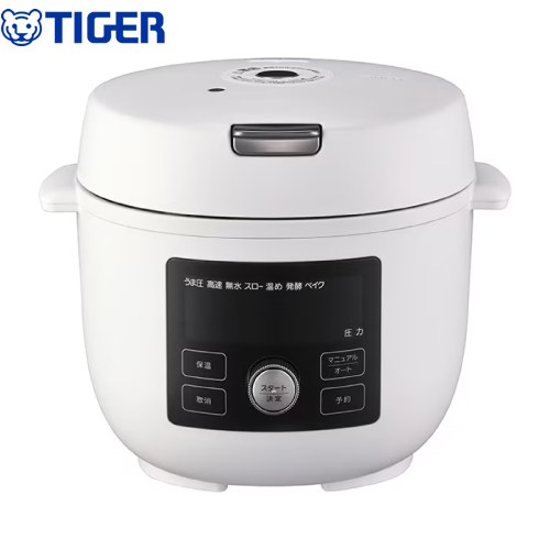 タイガー TIGER COOKPOT タイガークックポット 圧力鍋 コンパクトクッカー 電気圧力鍋  マットホワイト ≪COK-A220-WM≫