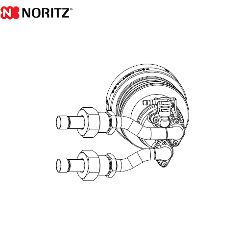 ノーリツ マイクロバブル用循環アダプター ガス給湯器部材 ロー付接続（内径φ12.8）L型（右設置） 品名コード：0707490 ≪MB2-1-TLR≫